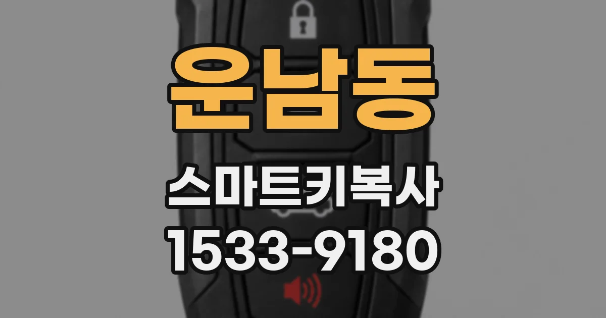 운남동 스마트키복사