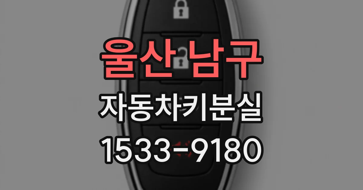 울산 남구 자동차키분실