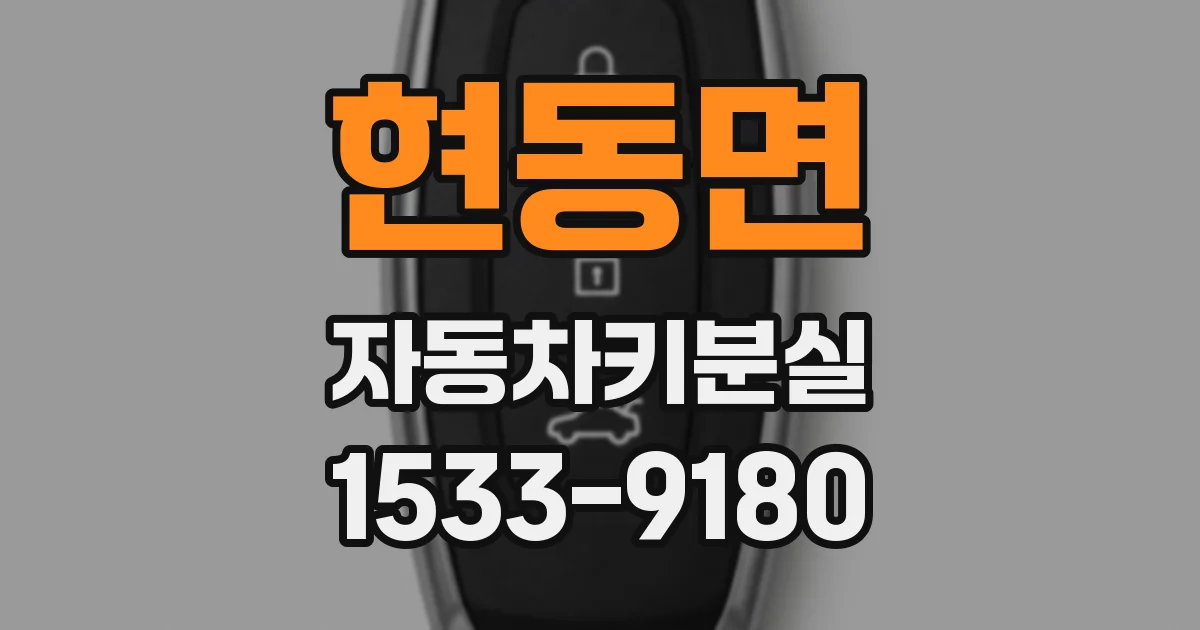 현동면 자동차키분실