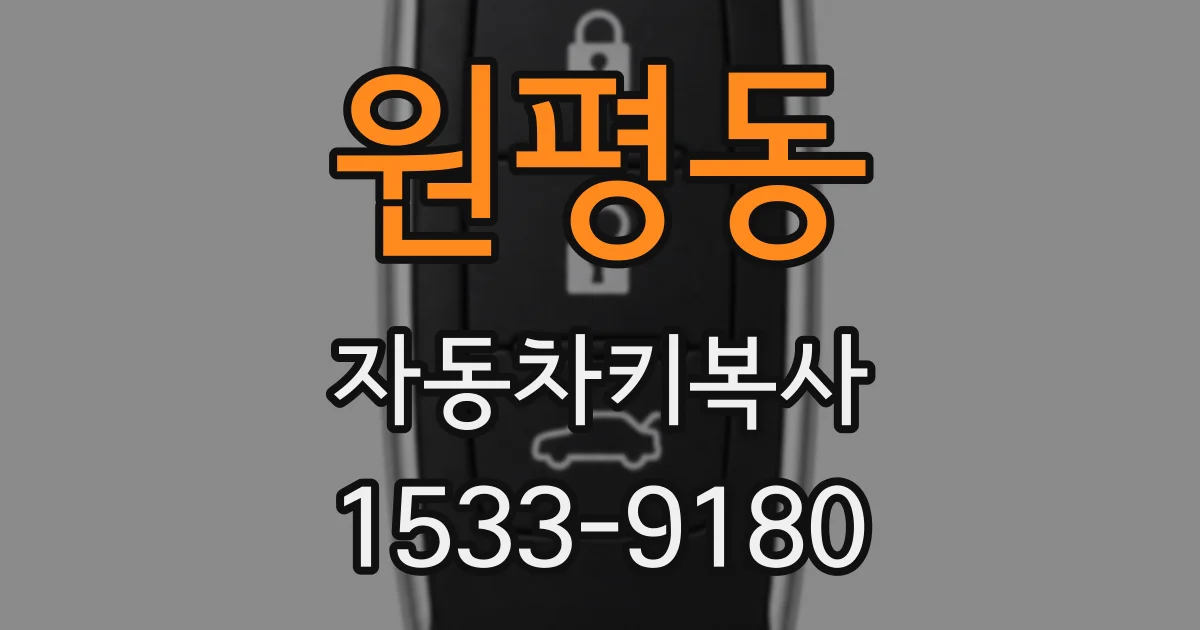 원평동 자동차키복사