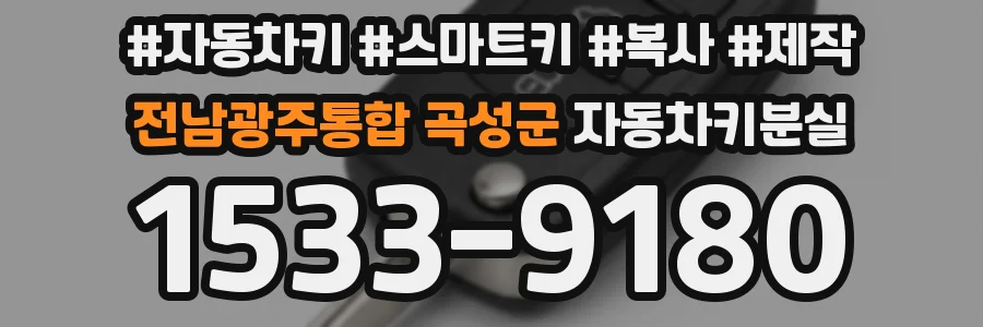 전남광주통합 곡성군 자동차키분실