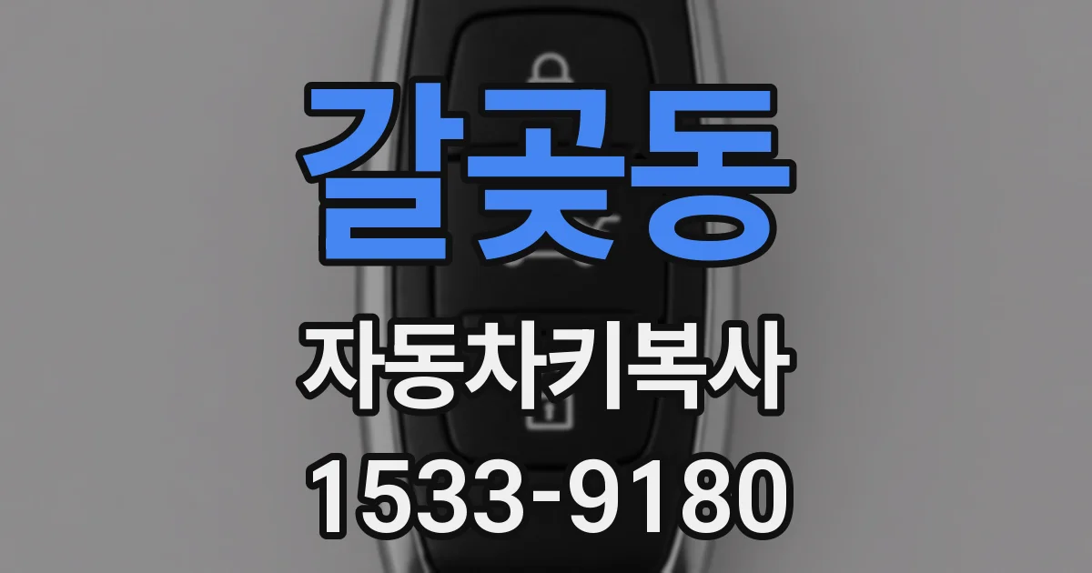 갈곶동 자동차키복사