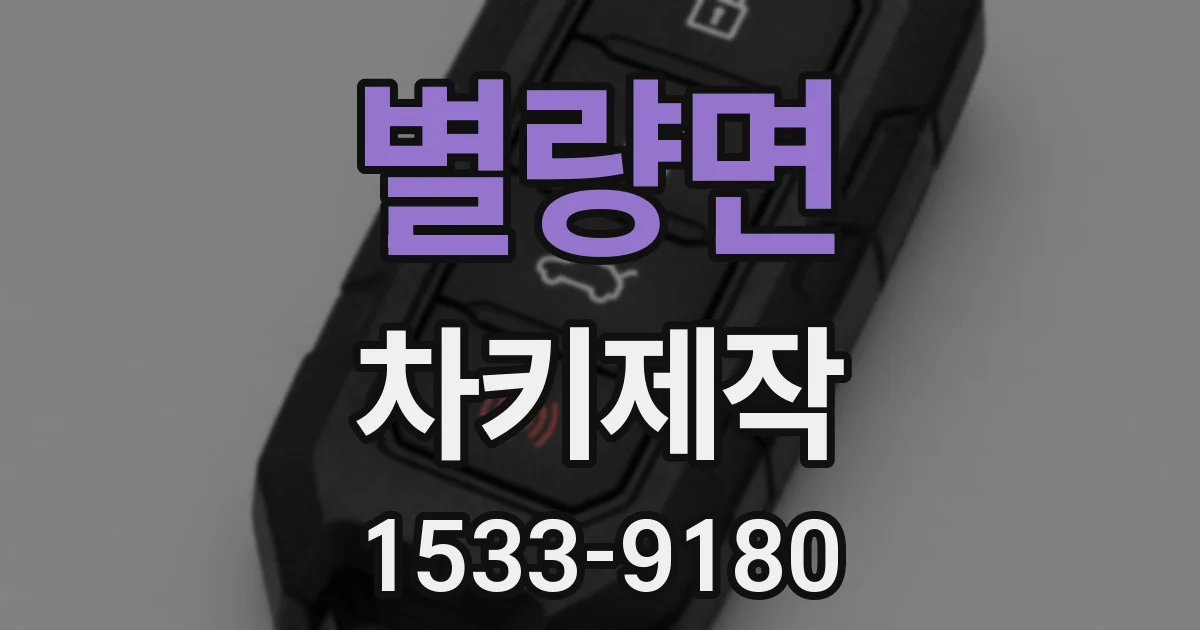 별량면 차키제작