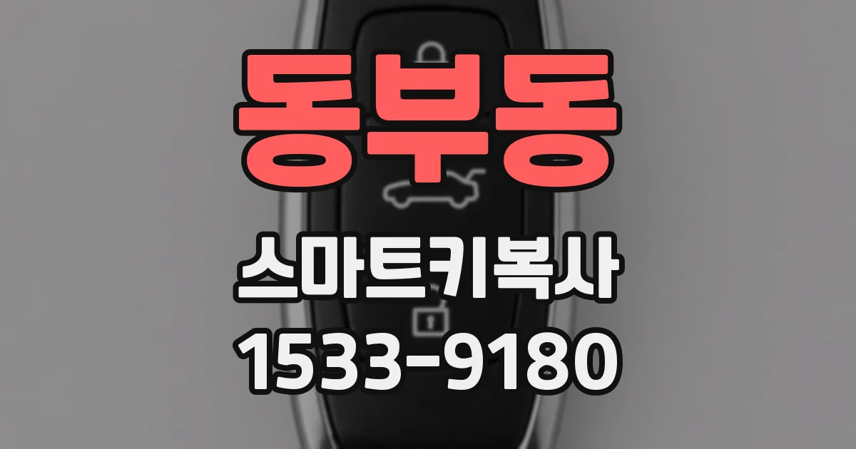 동부동 스마트키복사