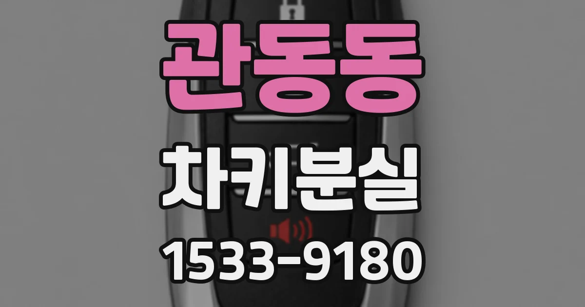관동동 차키분실