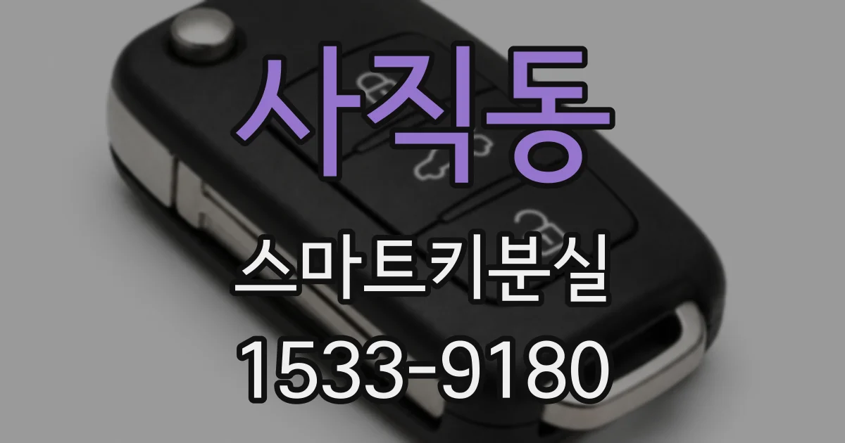 사직동 스마트키분실