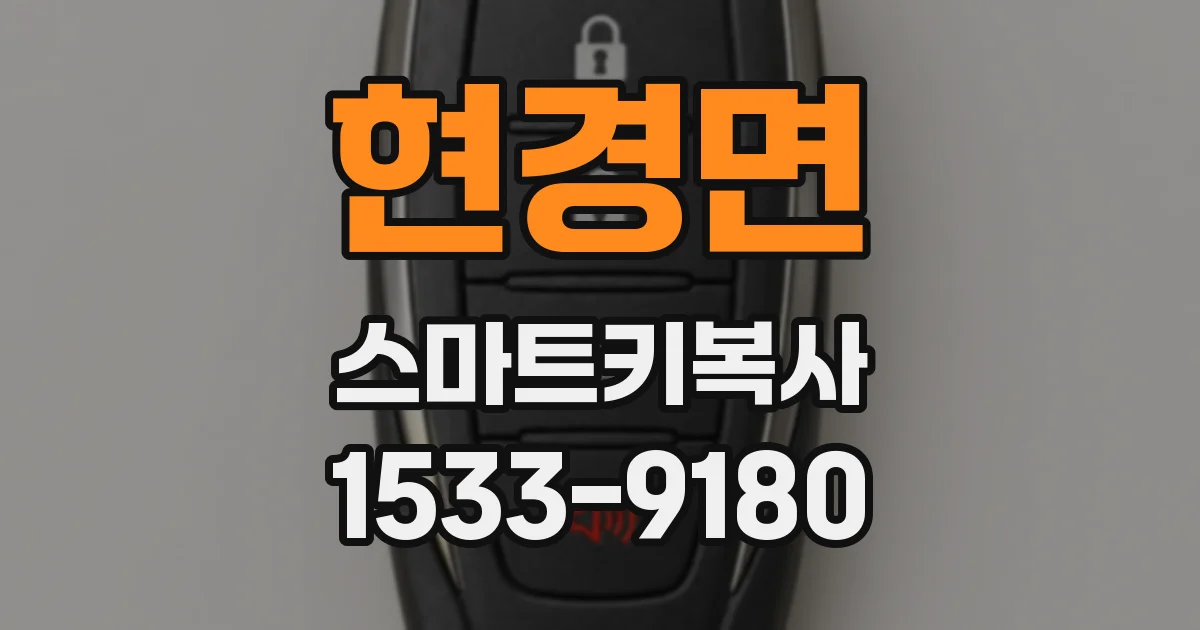 현경면 스마트키복사