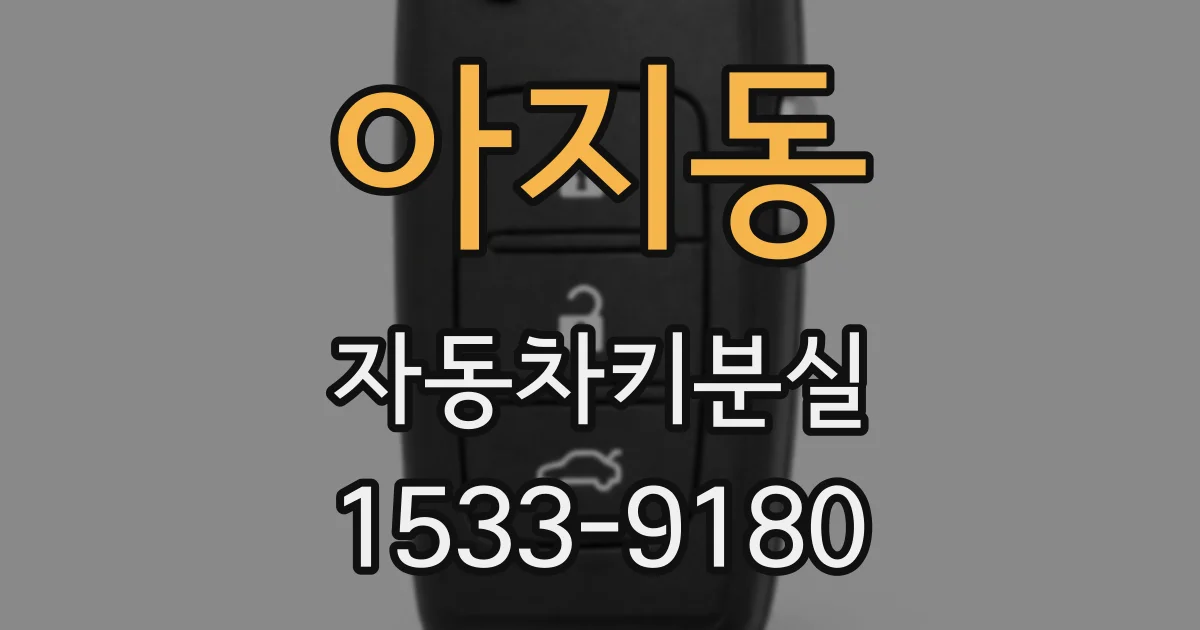 아지동 자동차키분실
