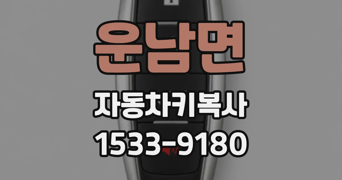운남면 자동차키복사