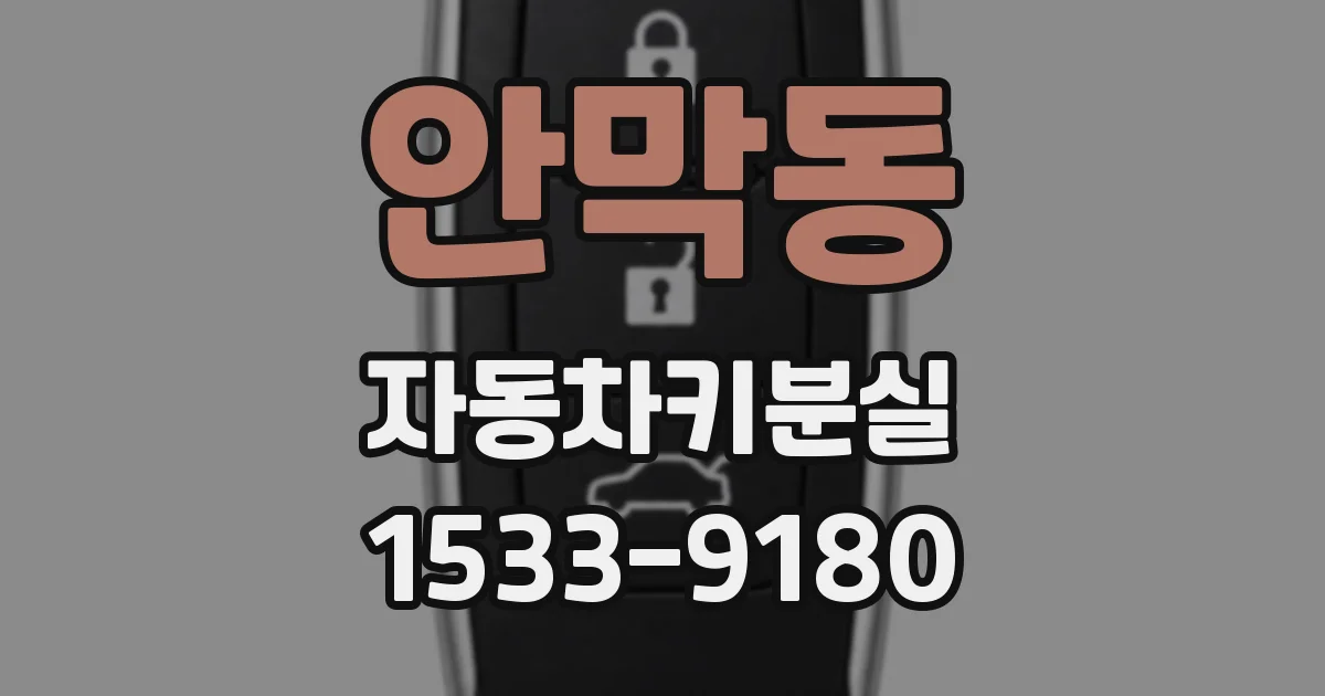 안막동 자동차키분실