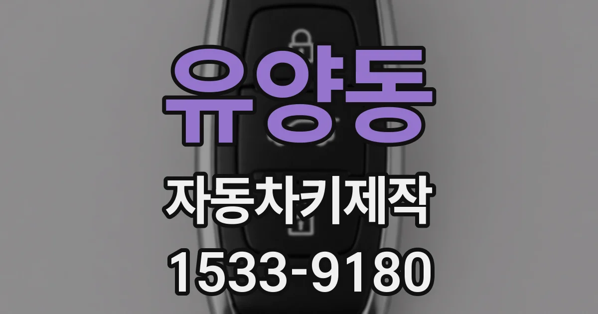 유양동 자동차키제작
