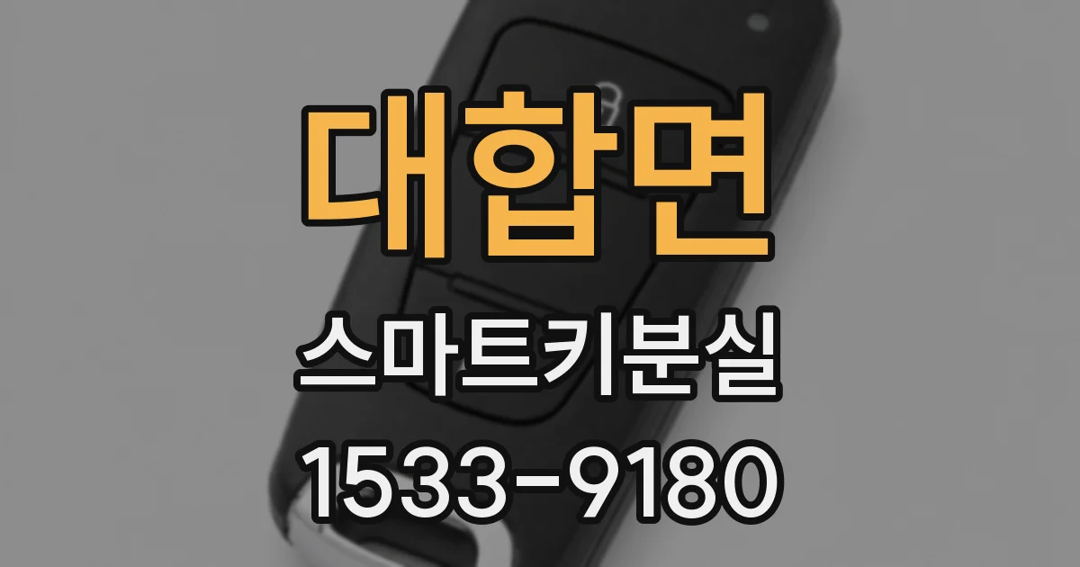 대합면 스마트키분실