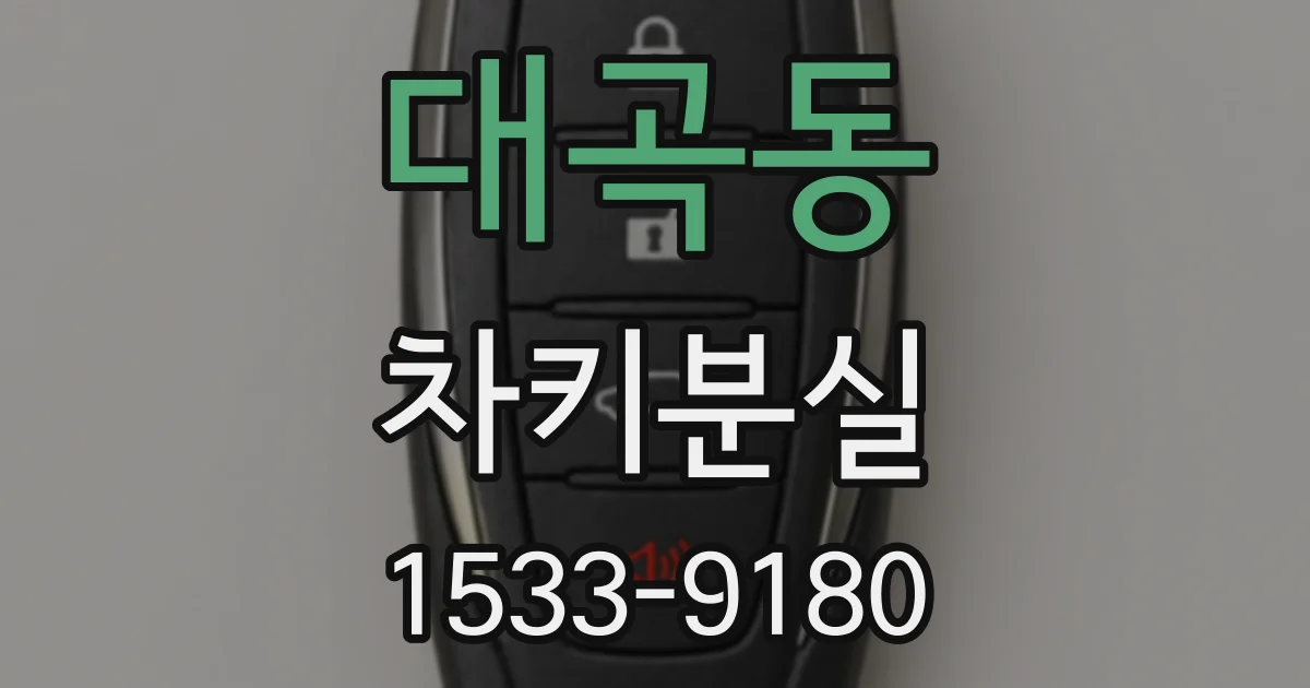 대곡동 차키분실