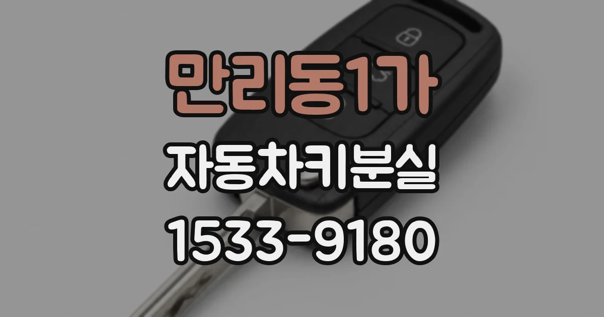 만리동1가 자동차키분실