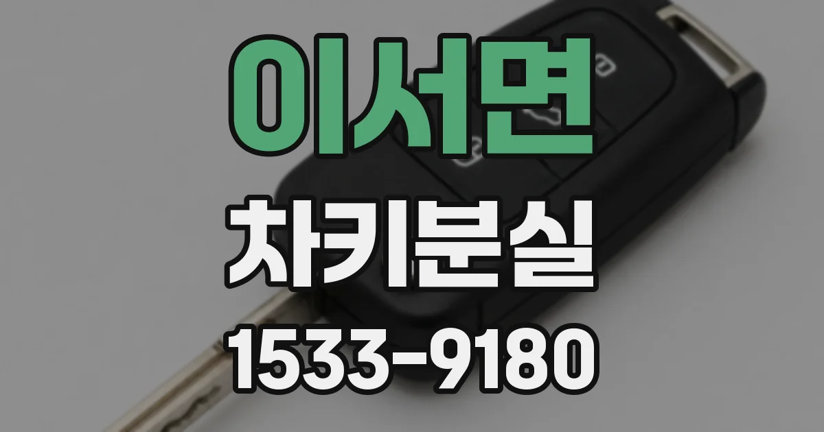 이서면 차키분실