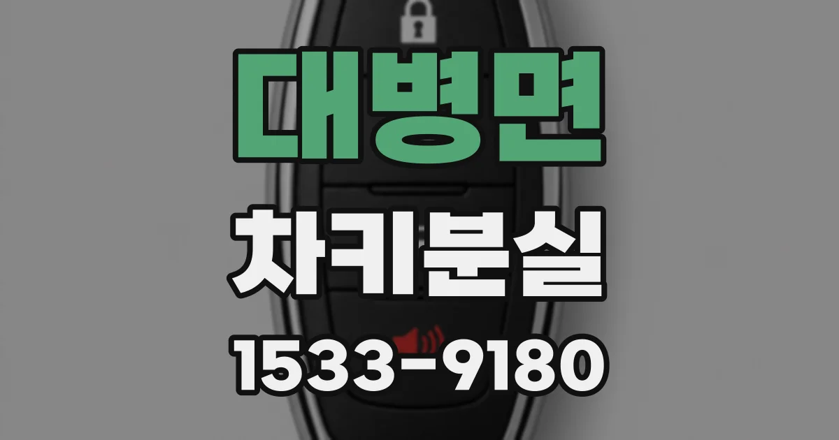 대병면 차키분실