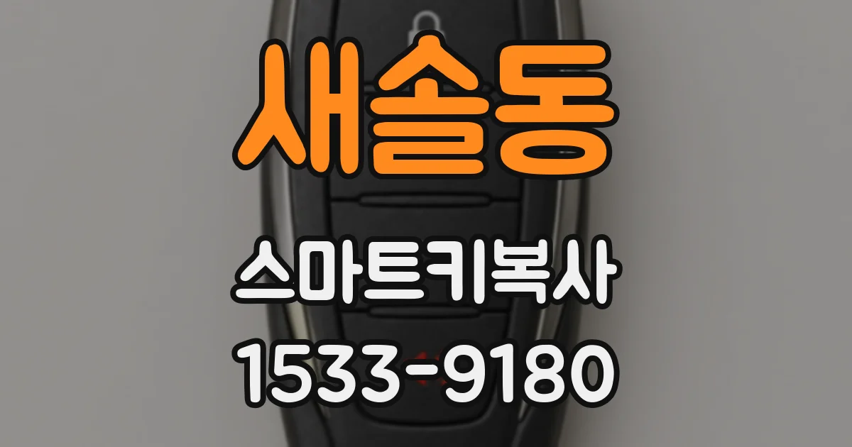 새솔동 스마트키복사