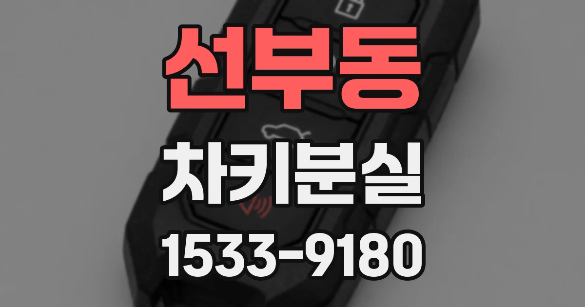 선부동 차키분실