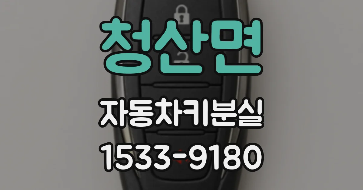 청산면 자동차키분실