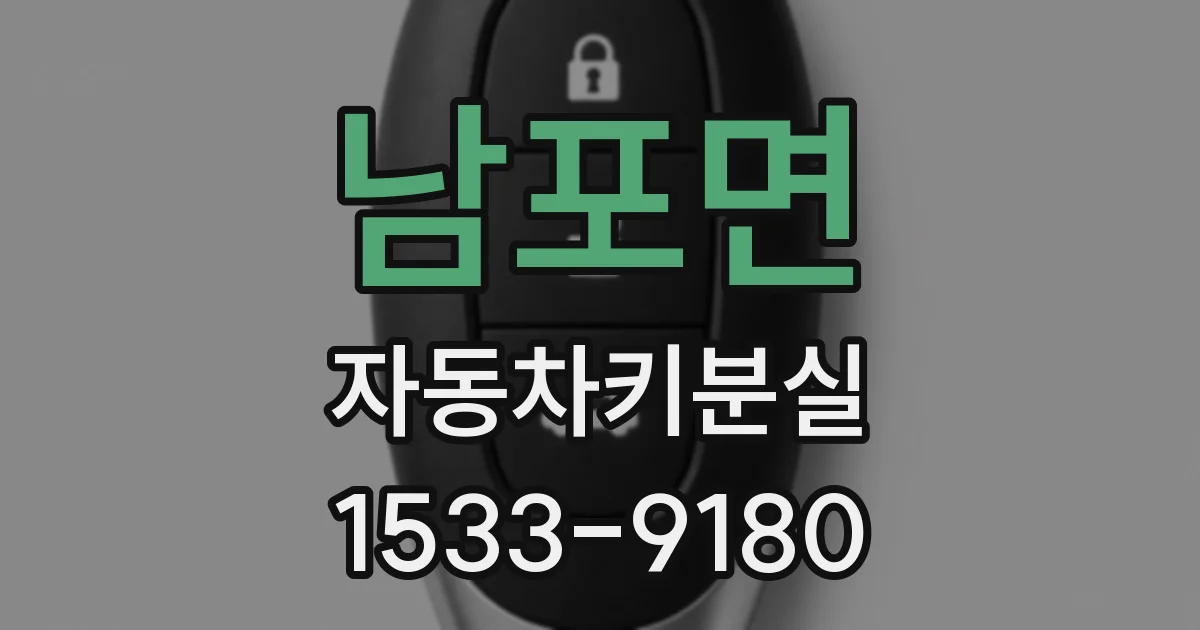 남포면 자동차키분실
