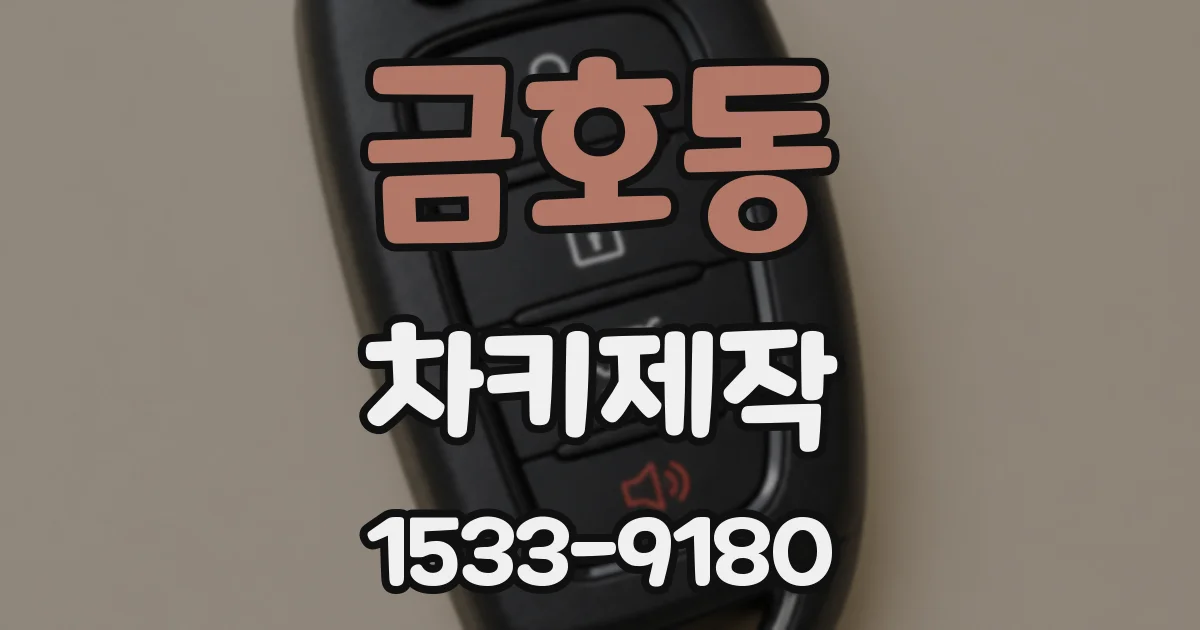 금호동 차키제작