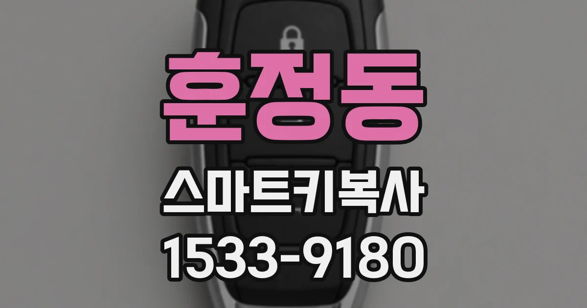 훈정동 스마트키복사