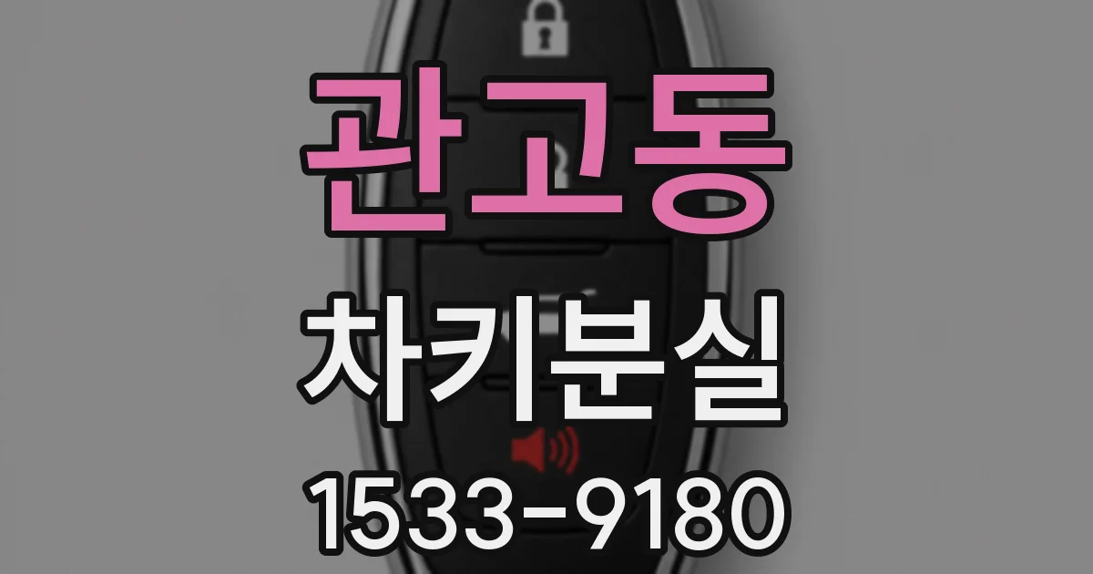 관고동 차키분실