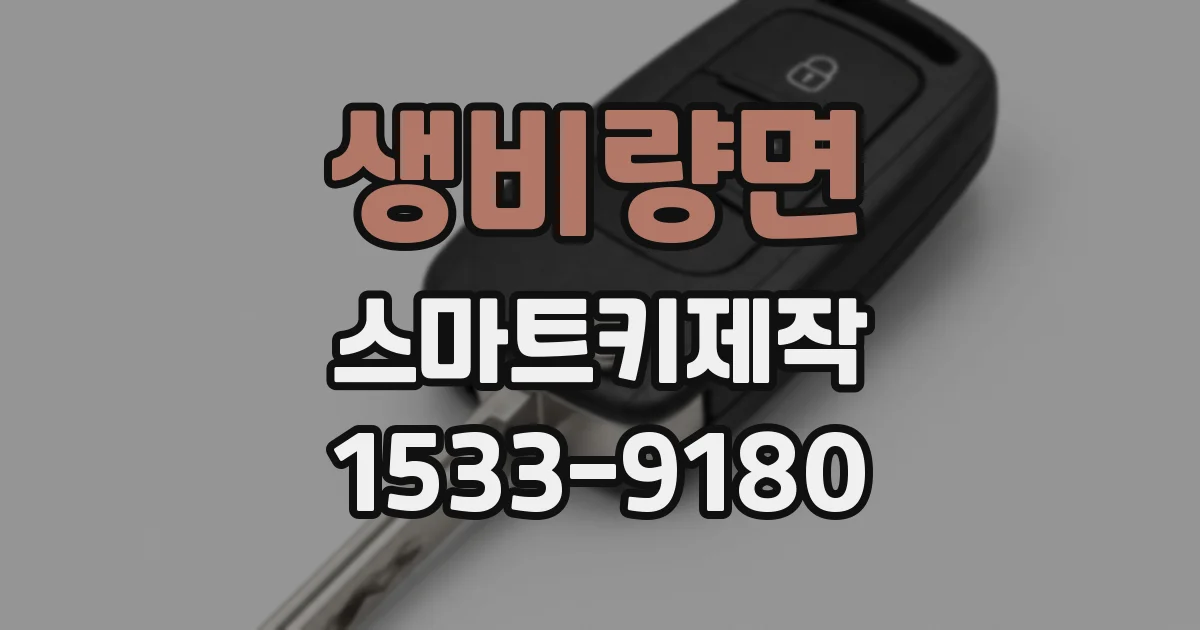 생비량면 스마트키제작