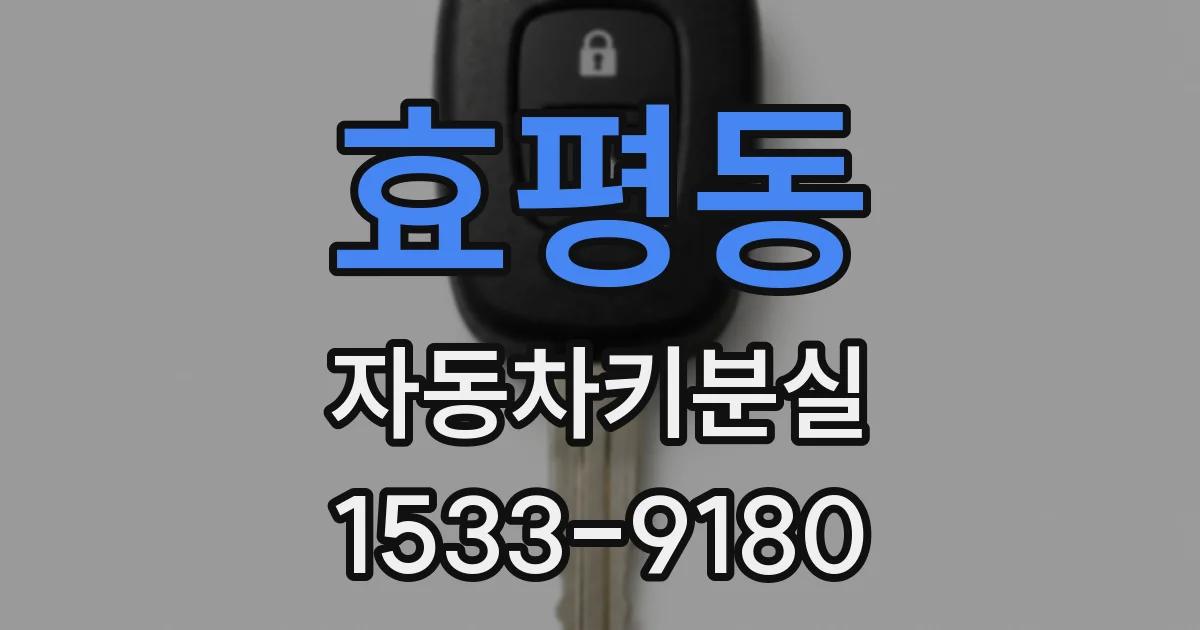효평동 자동차키분실