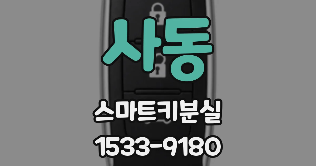 사동 스마트키분실