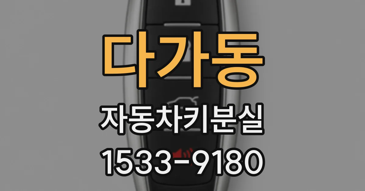 다가동 자동차키분실