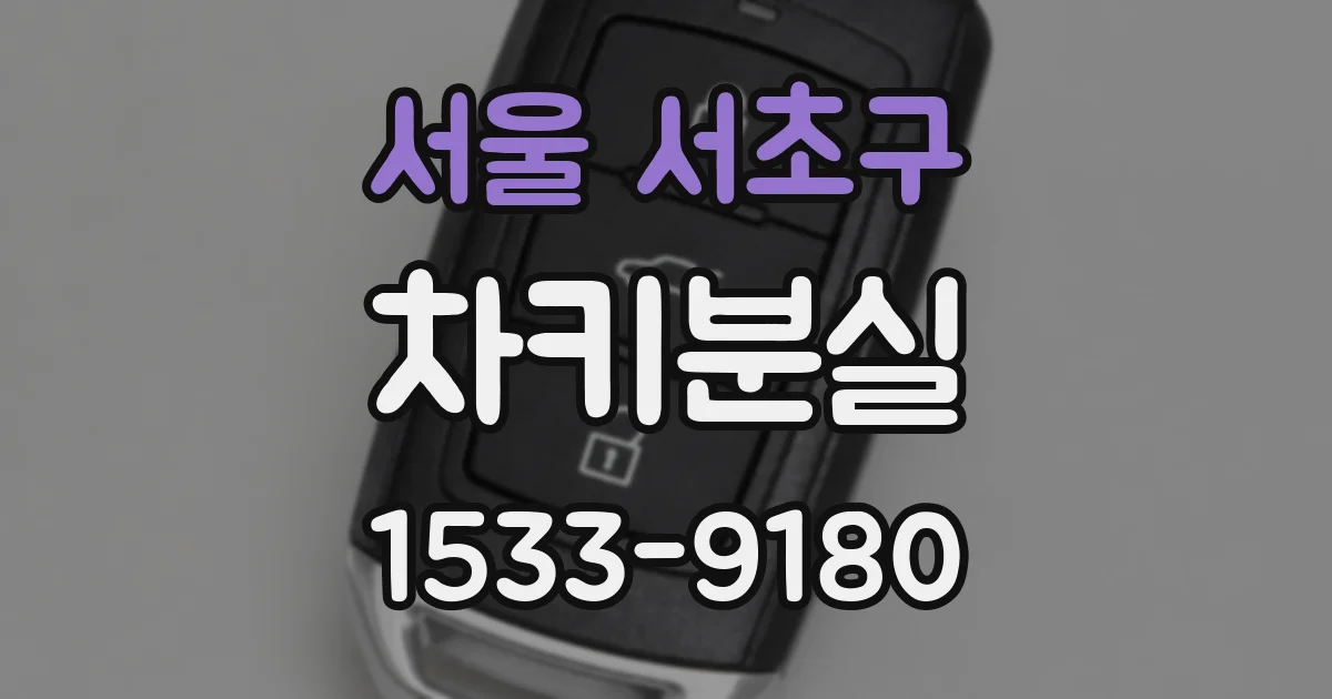 서울 서초구 차키분실