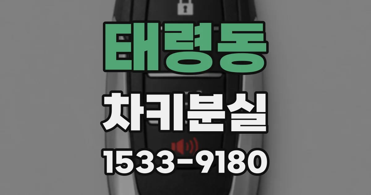 태령동 차키분실