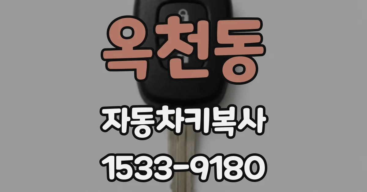 옥천동 자동차키복사