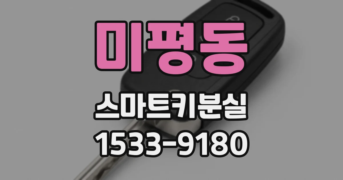 미평동 스마트키분실