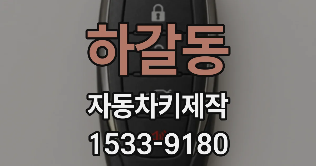 하갈동 자동차키제작