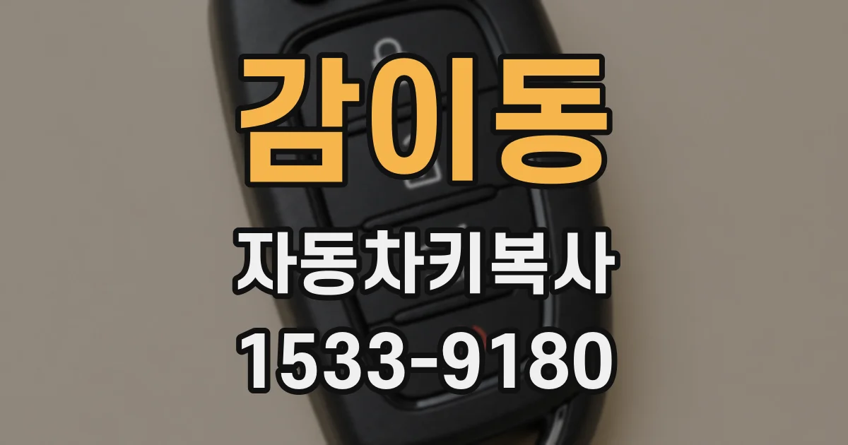 감이동 자동차키복사