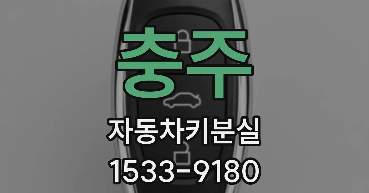 충주 자동차키분실