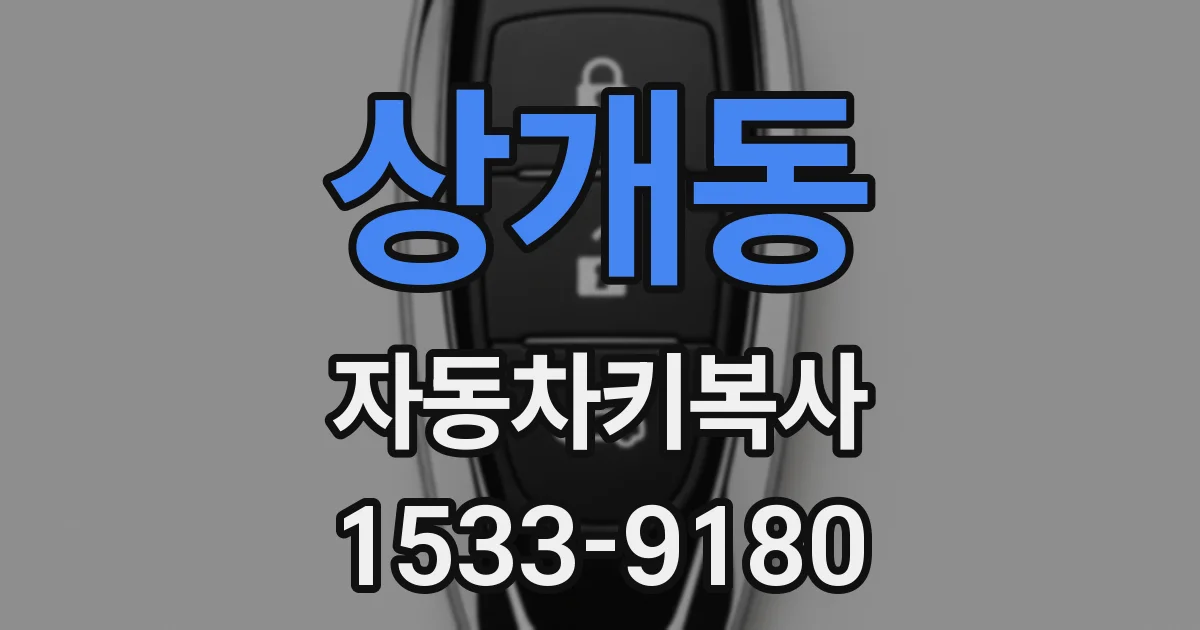 상개동 자동차키복사