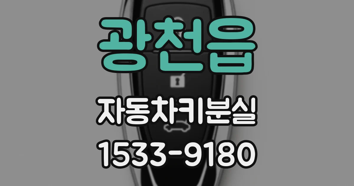 광천읍 자동차키분실