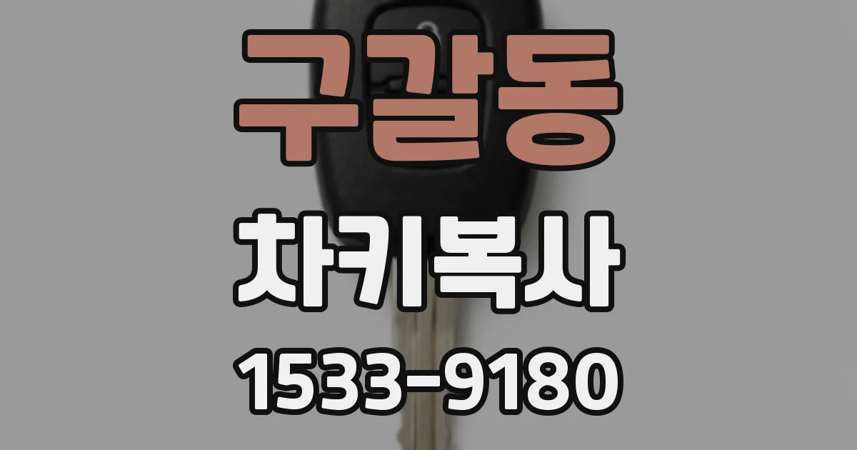구갈동 차키복사