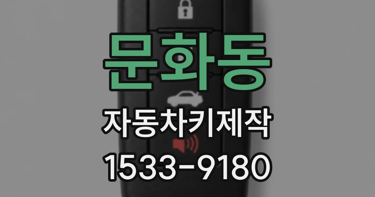 문화동 자동차키제작