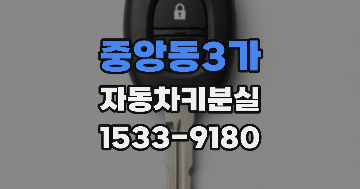 중앙동3가 자동차키분실