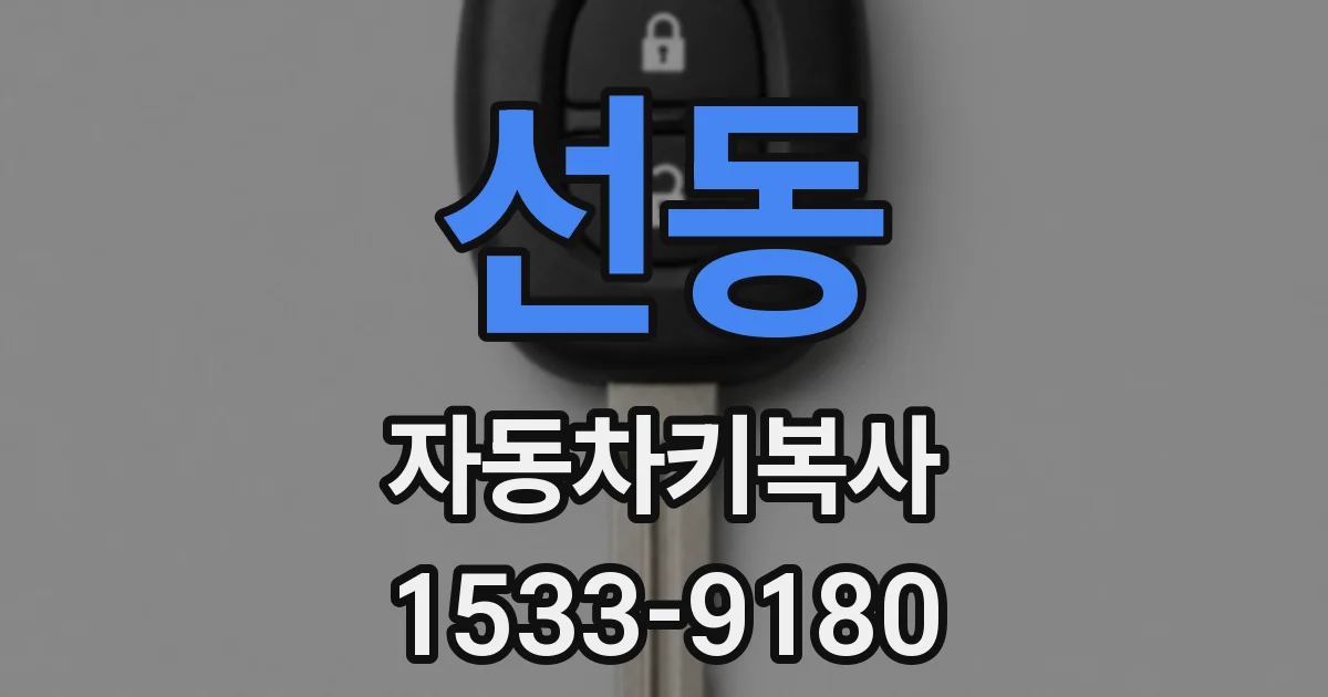 선동 자동차키복사