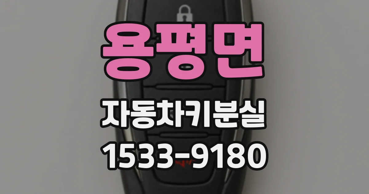 용평면 자동차키분실