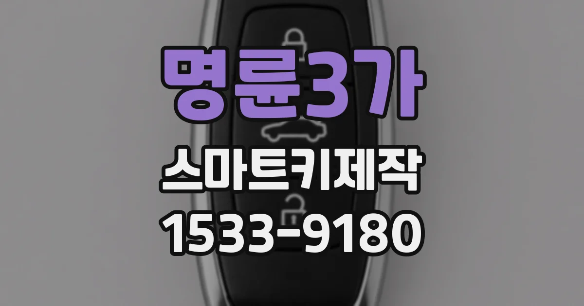 명륜3가 스마트키제작