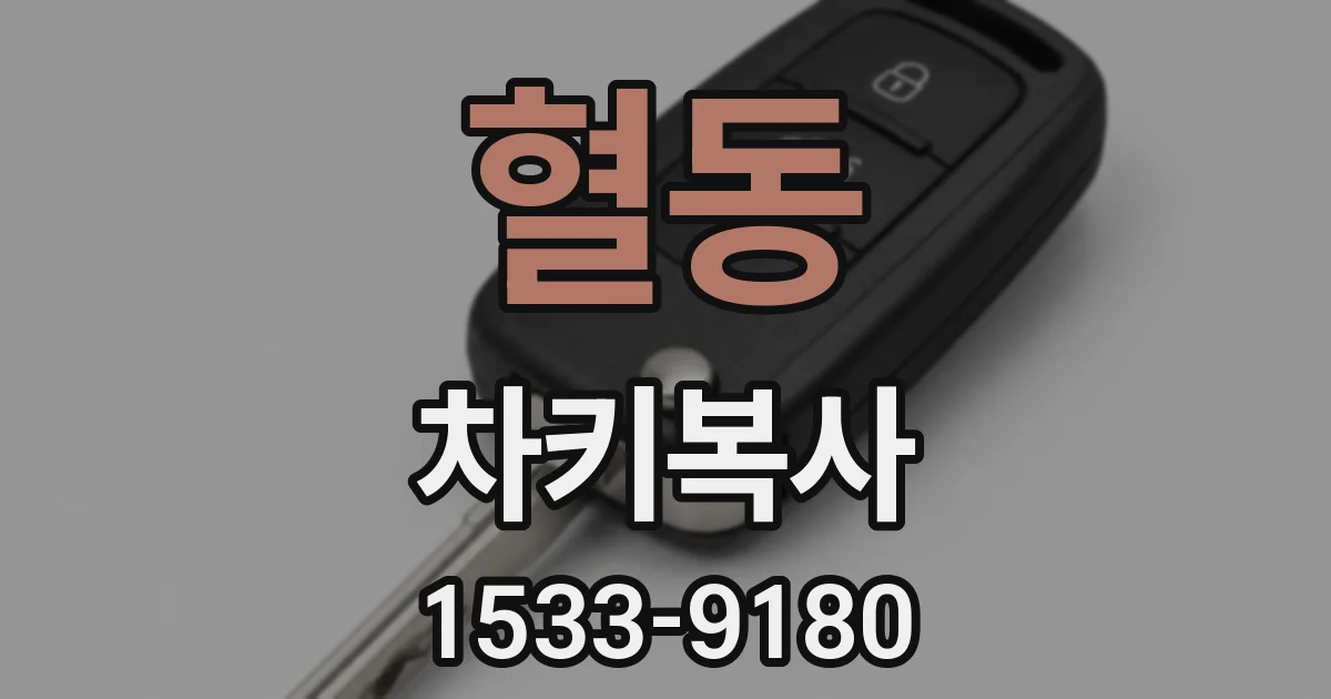 혈동 차키복사