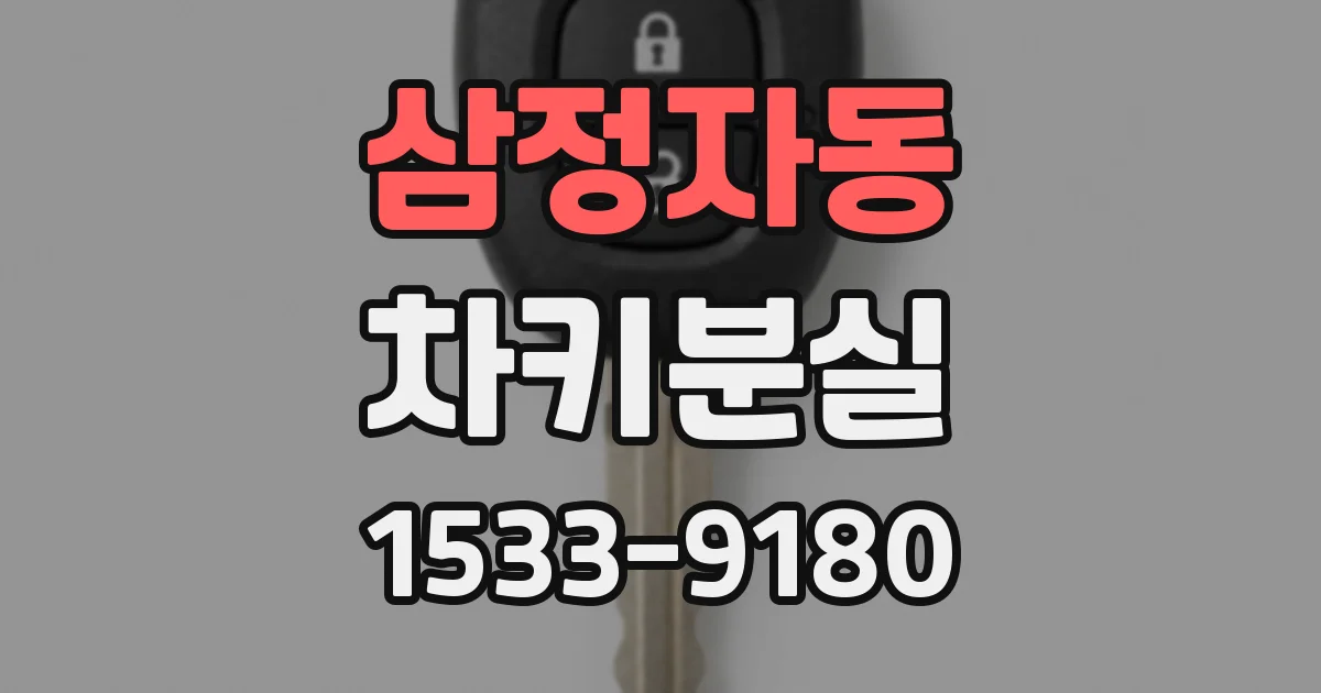 삼정자동 차키분실