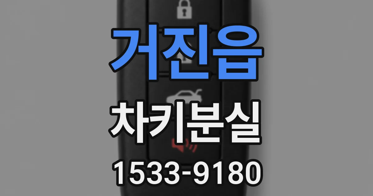 거진읍 차키분실