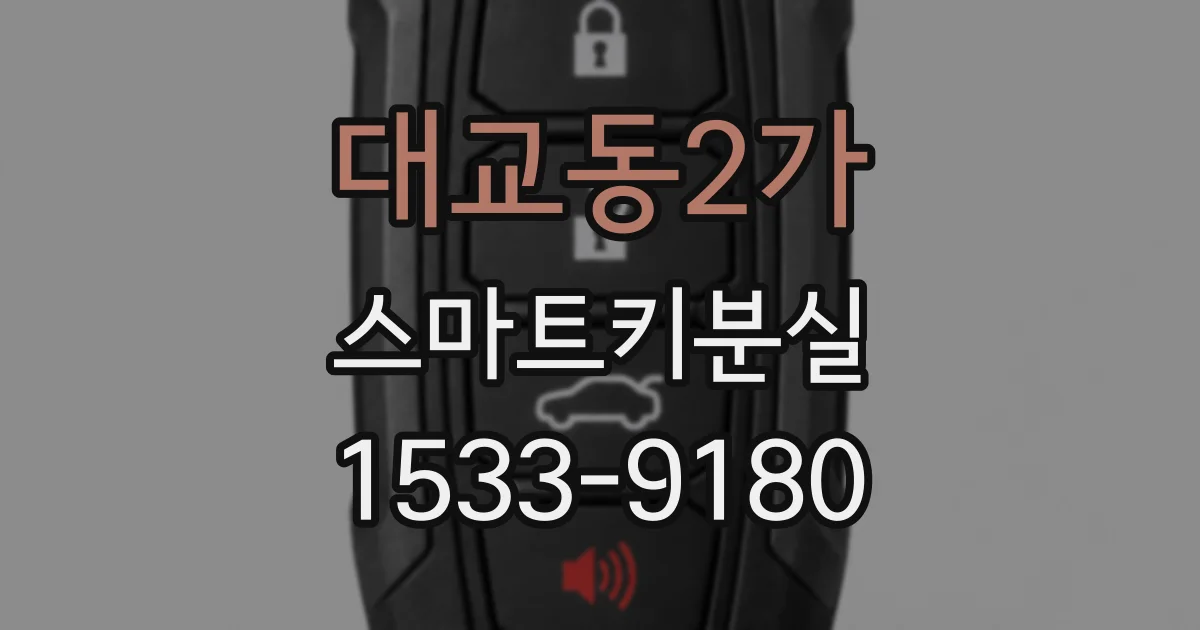 대교동2가 스마트키분실